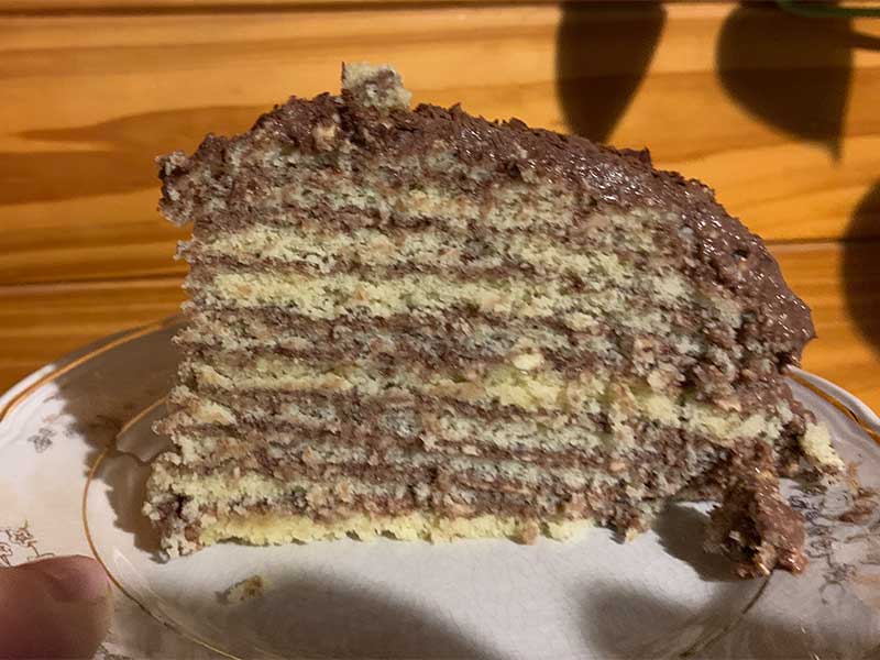 Una porción y detalles