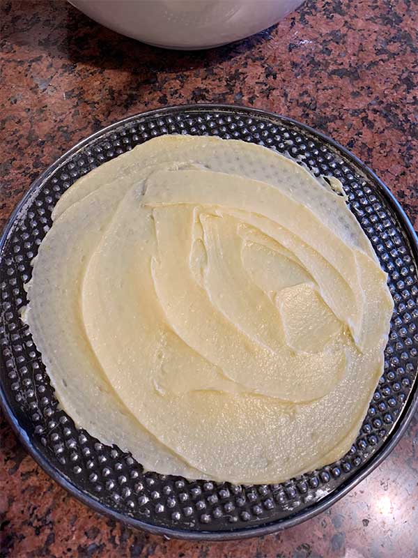 Masa en el molde